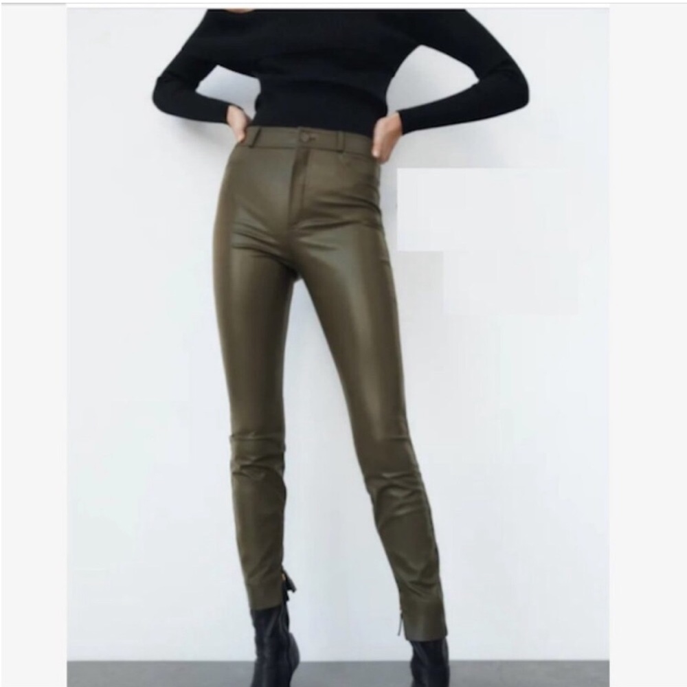 Zara Faux leather leggings